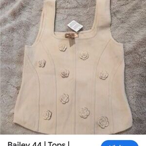 Bailey 44 Cream Floral Appliqué Blouse